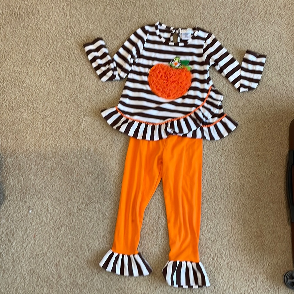 Emily Rose 2 piece pumpkin outfit.
